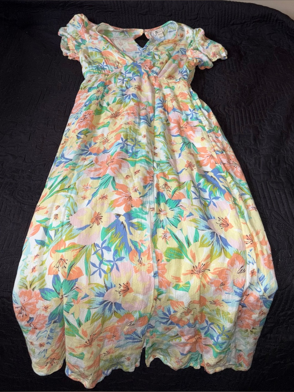 Billabong Pastel Floral Maxi Dress Size Medium